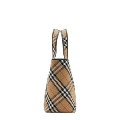 Medium Check Tote in Sand - Image 3