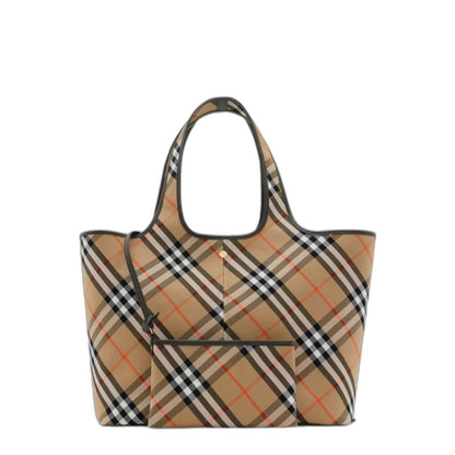 Medium Check Tote in Sand - Image 2