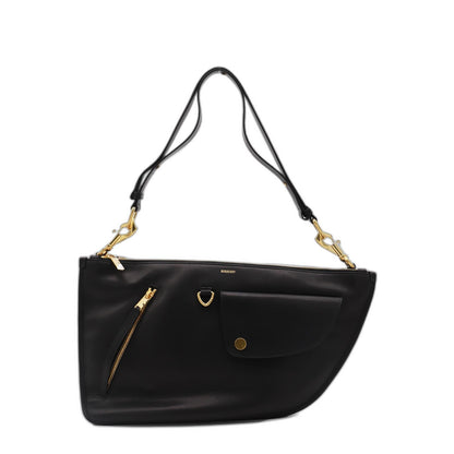 Black Leather Shoulder Bag - Image 1