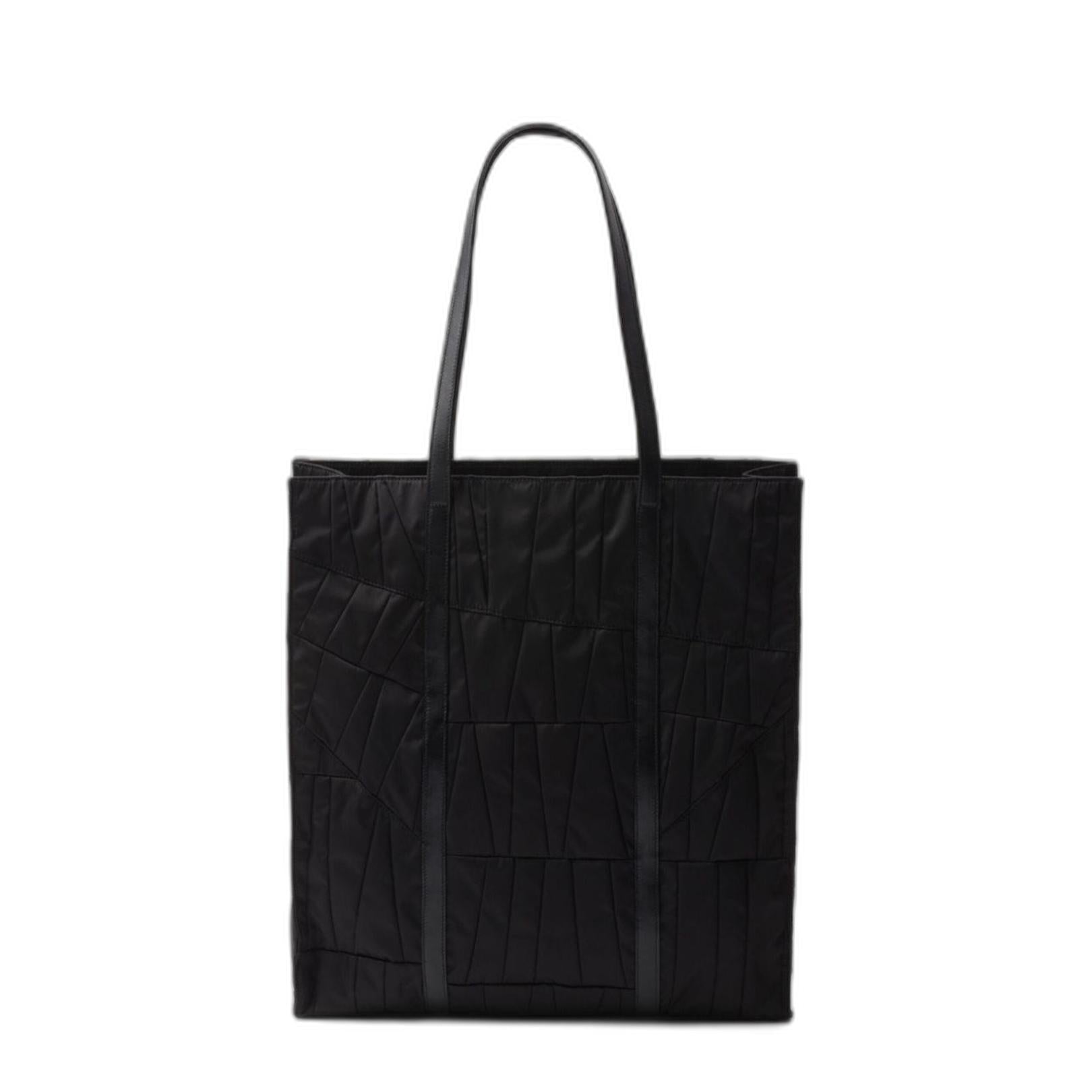 Black Re-Nylon Large Tote Bag - Image 2