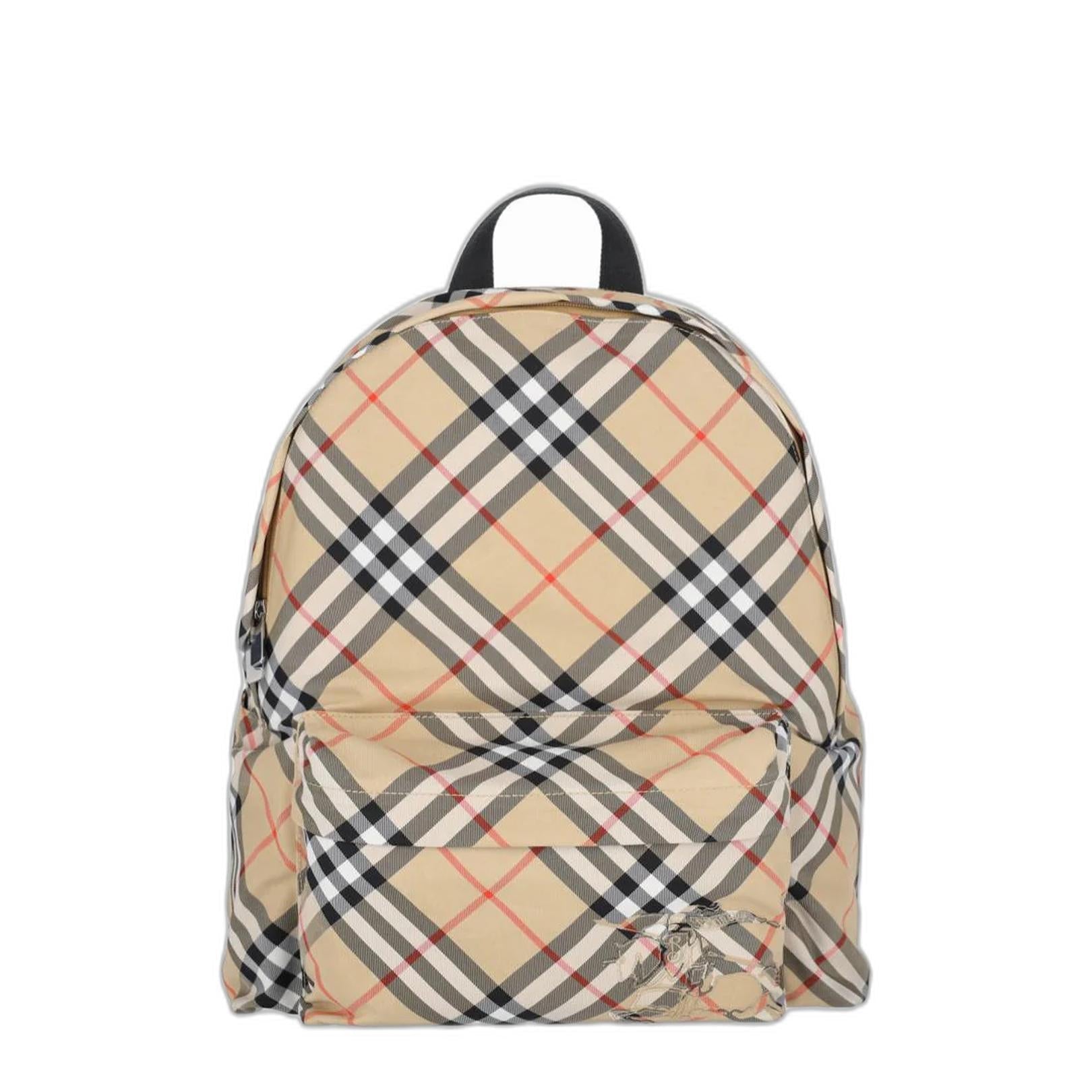 Check Nylon Backpack - Image 1
