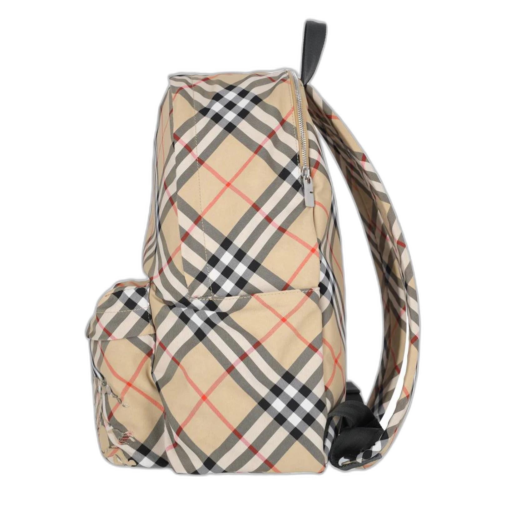Check Nylon Backpack - Image 3
