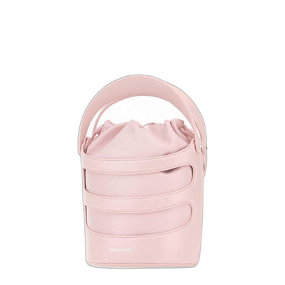 Pastel Pink Leather The Rise Bucket Bag - Image 2