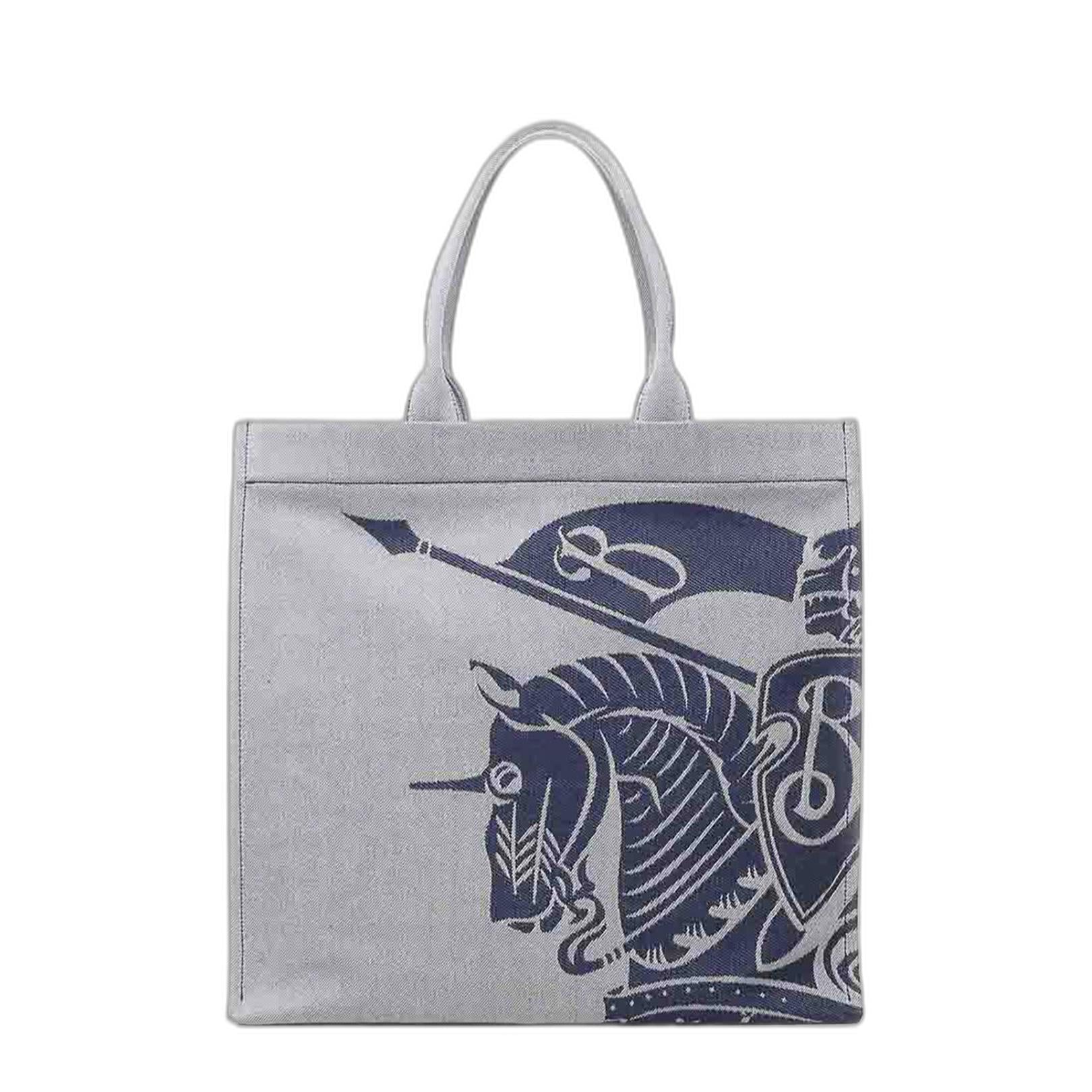 Equestrian Knight Motif Top Handle Bag - Image 1