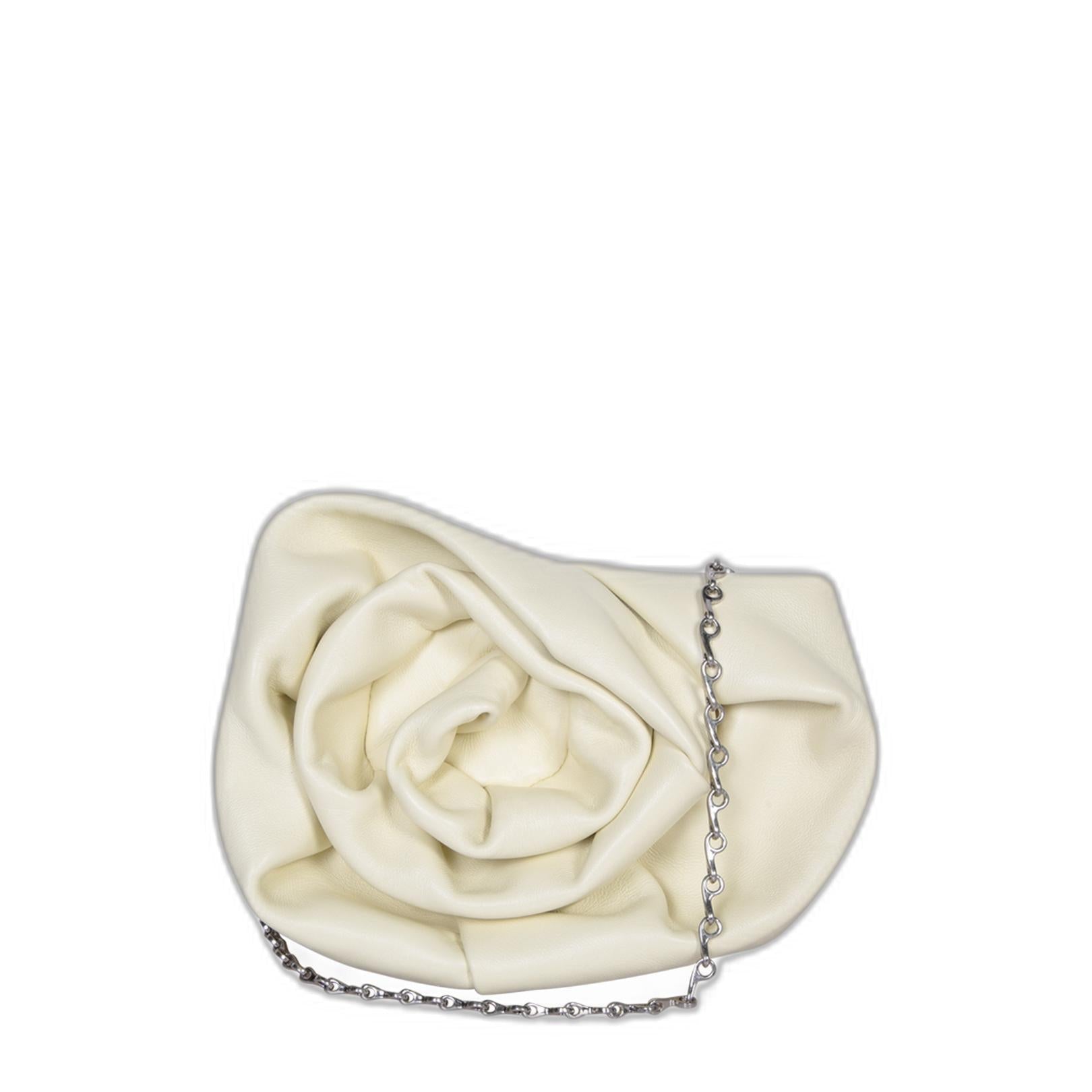 Rose Clutch Chain Yellow Bag - Image 1