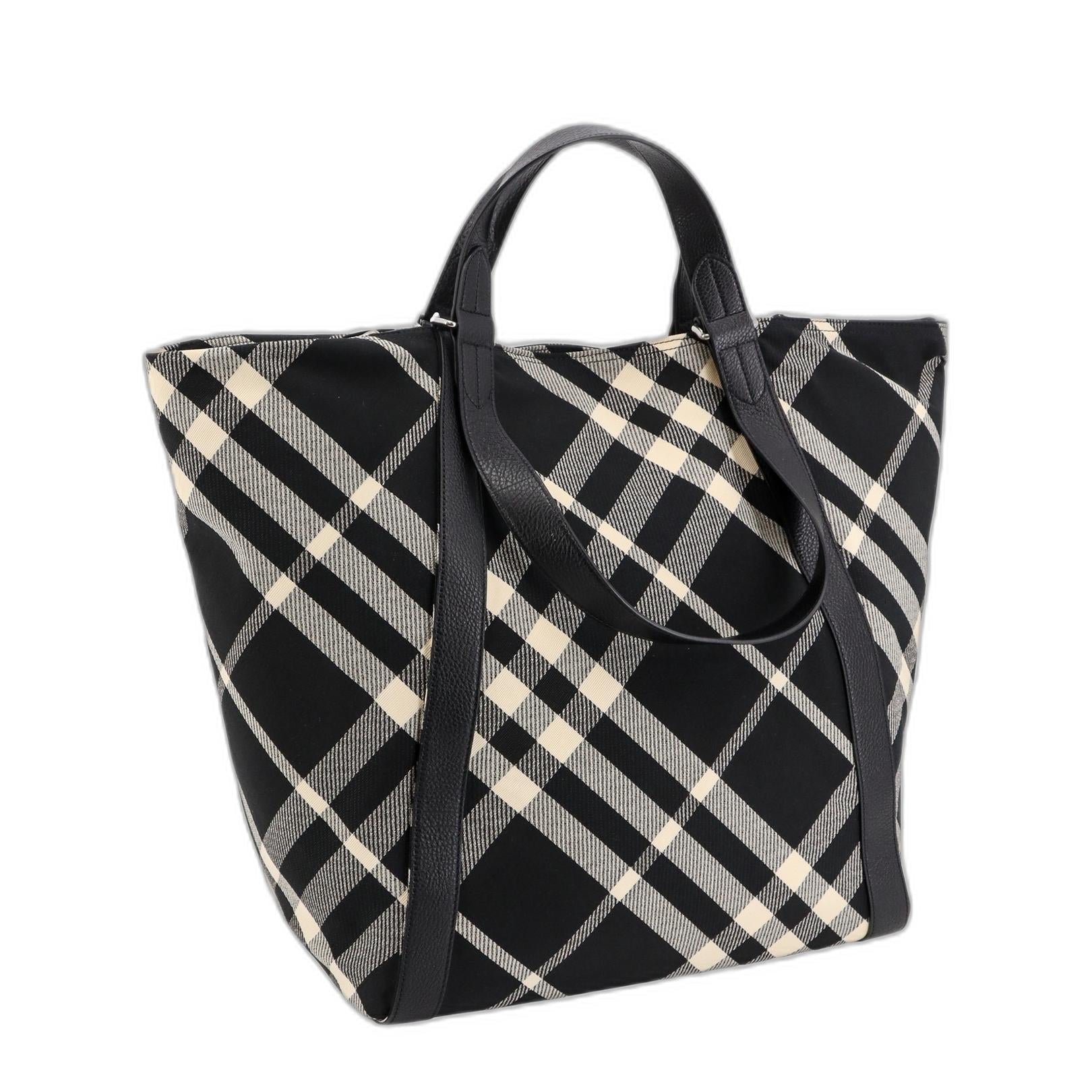 Check Jacquard Tote Bag - Image 3