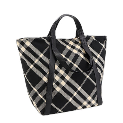 Check Jacquard Tote Bag - Image 3
