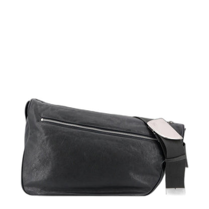 Slate Leather Shield Crossbody Bag - Image 2