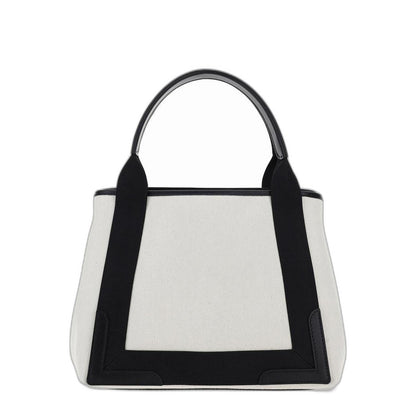 Navy Small Cabas in Beige - Image 3