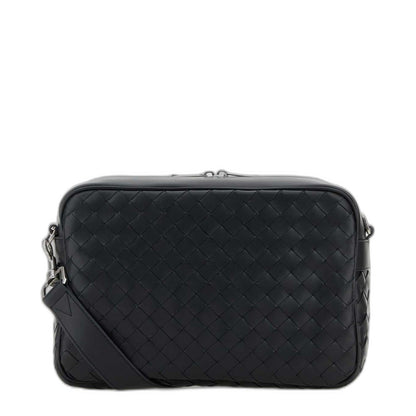 Graphite Leather Medium Camera Crossbody Bag - Image 1