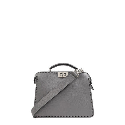Peekaboo ISeeU Small
Grey Leather Bag - Image 1