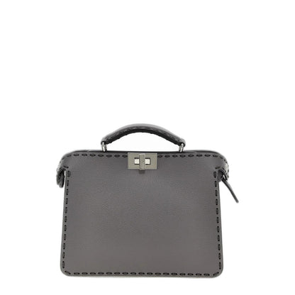 Peekaboo ISeeU Small
Grey Leather Bag - Image 2