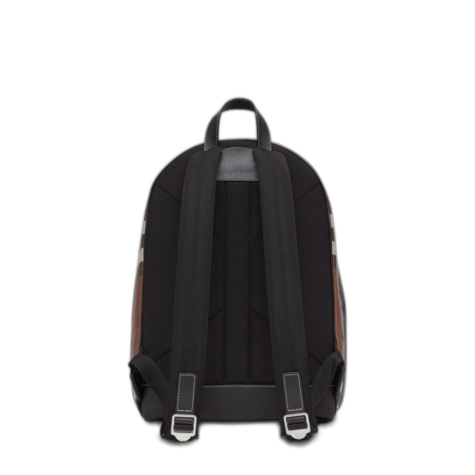 Burberry Check and Leather Backpack - Image 3