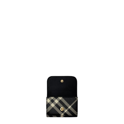 Check Compact Wallet in Black/calico - Image 2