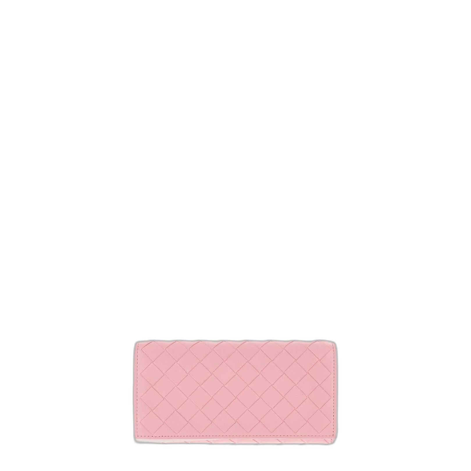 Bottega Veneta Intrecciato Nappa Continental Wallet - Pink - Image 1