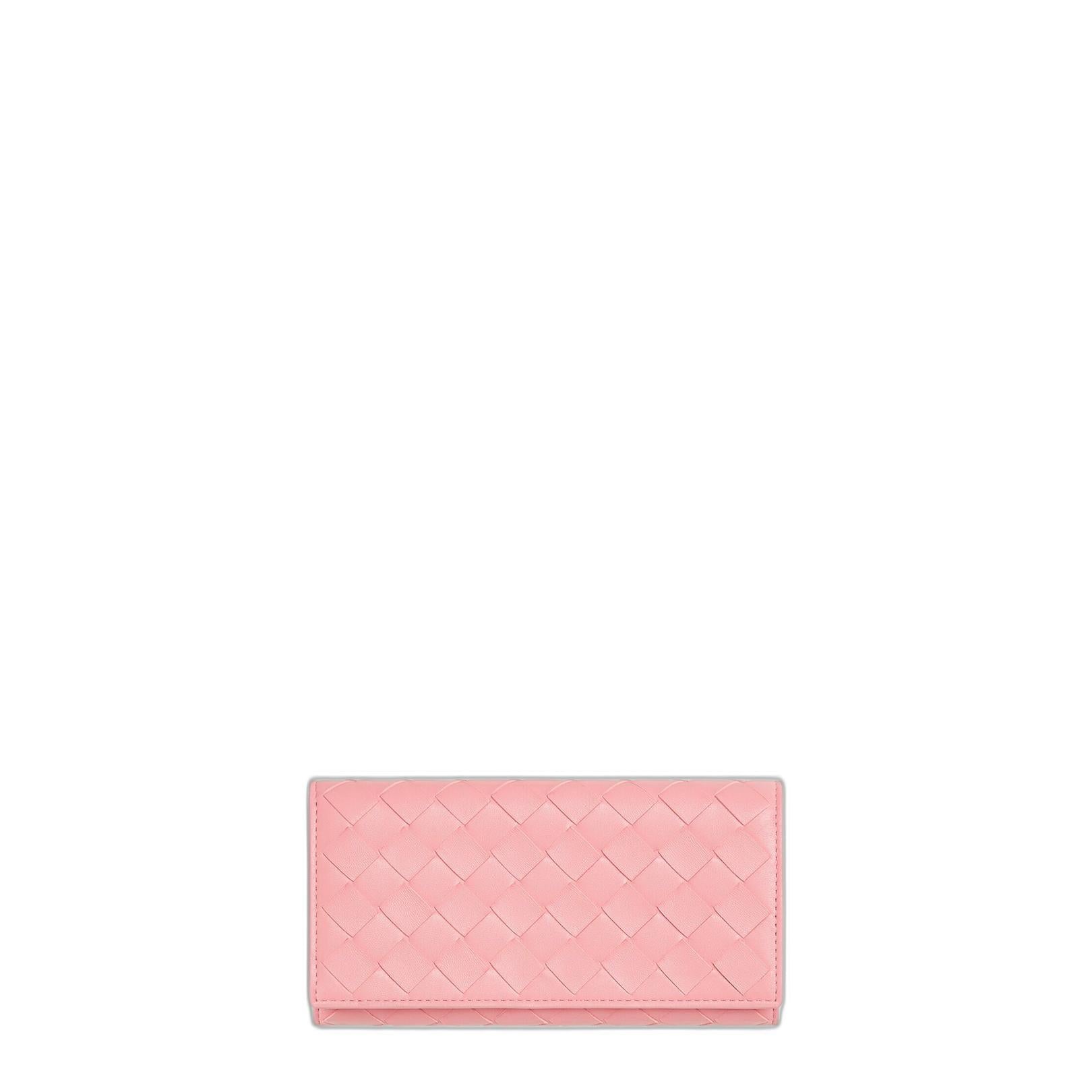Bottega Veneta Intrecciato Nappa Continental Wallet - Pink - Image 3