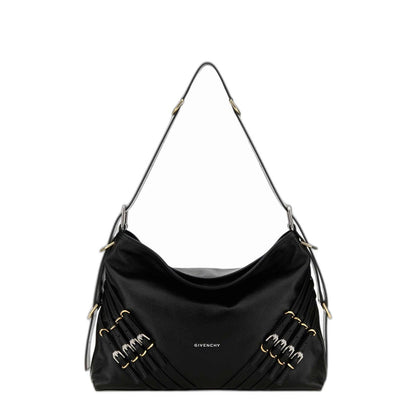 Givenchy Voyoum Medium Shoulder Bag In Shiny Leather - Black - Image 1