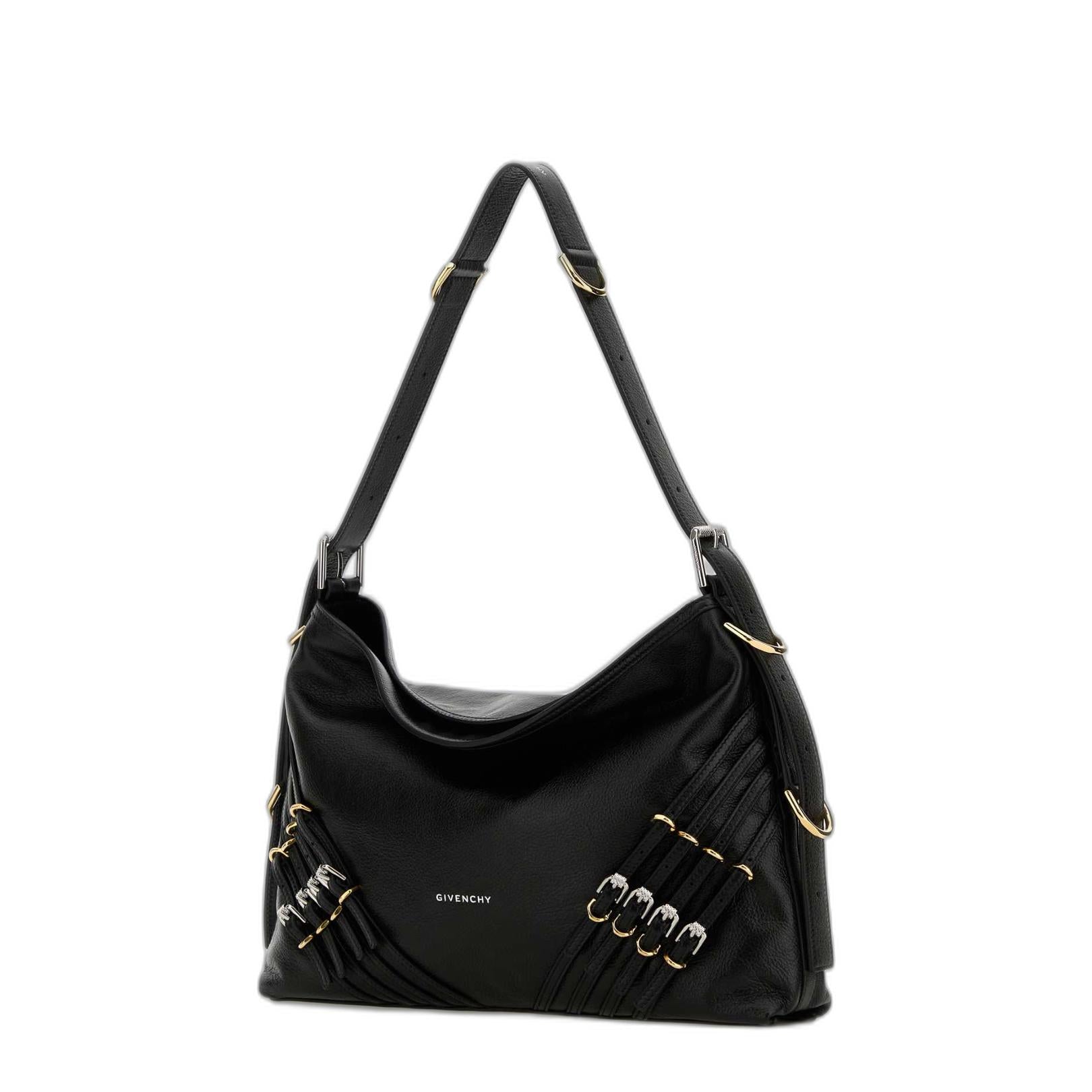 Givenchy Voyoum Medium Shoulder Bag In Shiny Leather - Black - Image 3