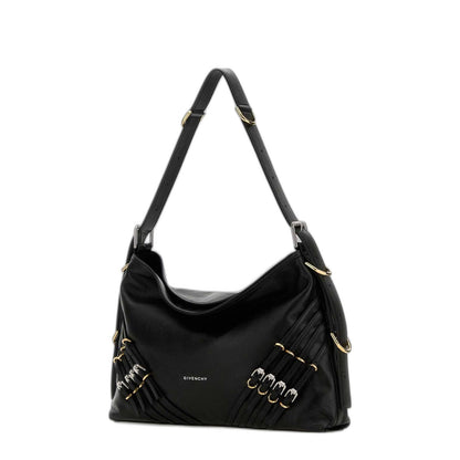 Givenchy Voyoum Medium Shoulder Bag In Shiny Leather - Black - Image 3