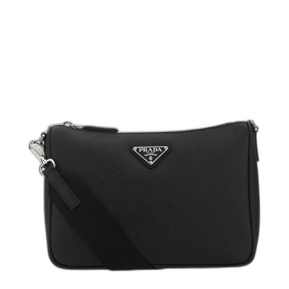Saffiano Leather Crossbody Bag with Pouch - Image 1