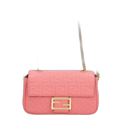 Baguette Chain Midi
Pink Nappa Leather Bag With FF Motif - Image 2