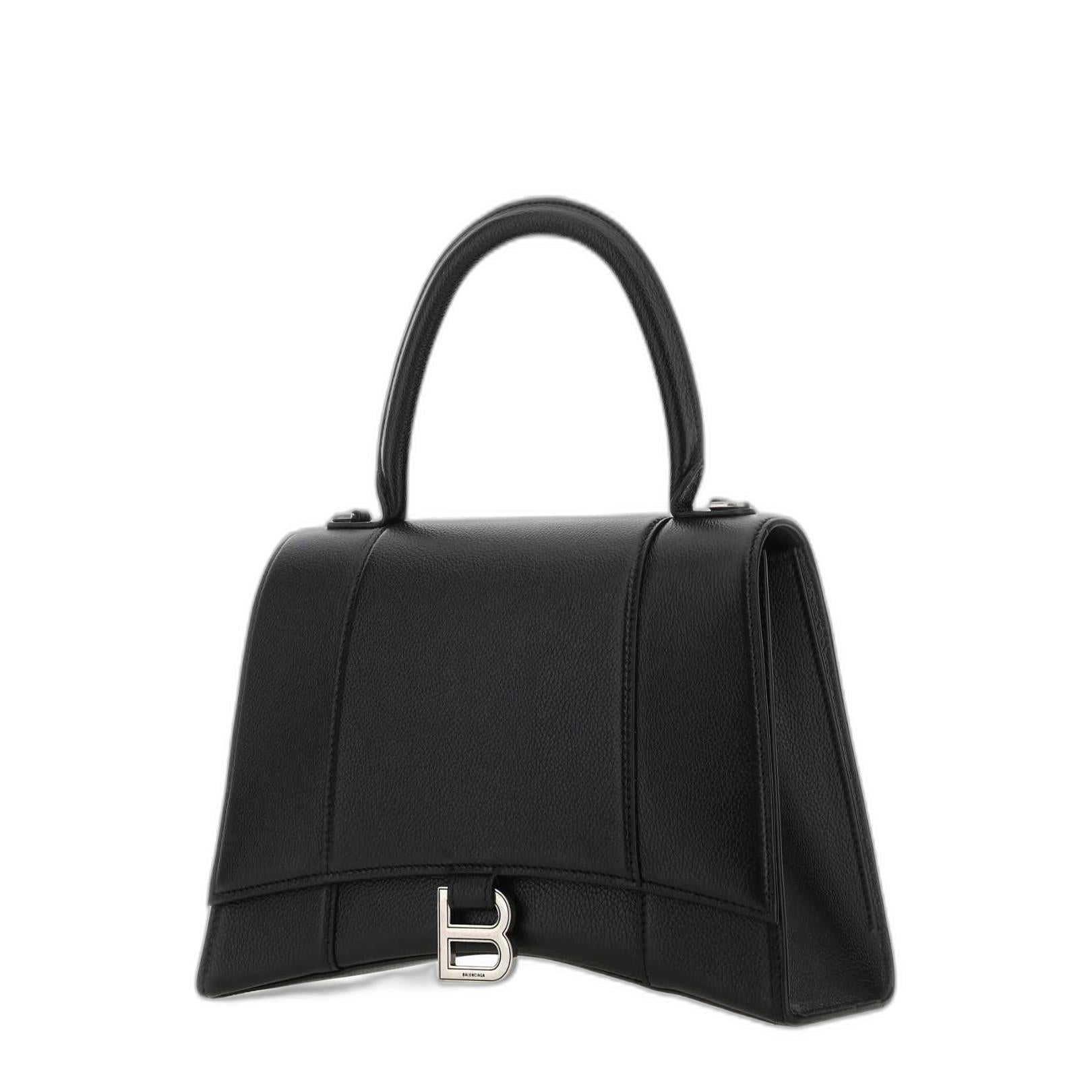 Hourglass Top Handle Bag in Black - Image 2