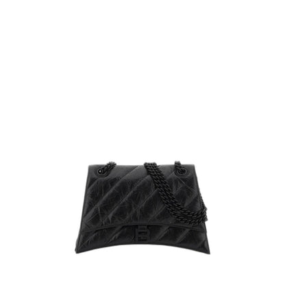 Crush Medium Chain Bag Quilted In Black - Image 1