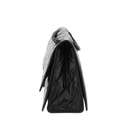 Crush Medium Chain Bag Quilted In Black - Image 6