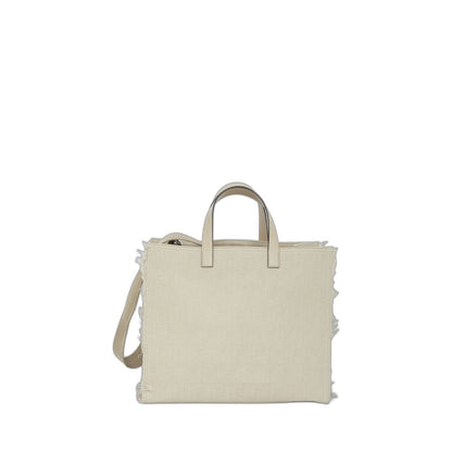 FF Jacquard Fringed
Beige Leather Bag - Image 5