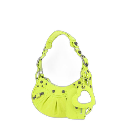 Le Cagole Xs Shoulder Bag in Neon Yellow - Image 2