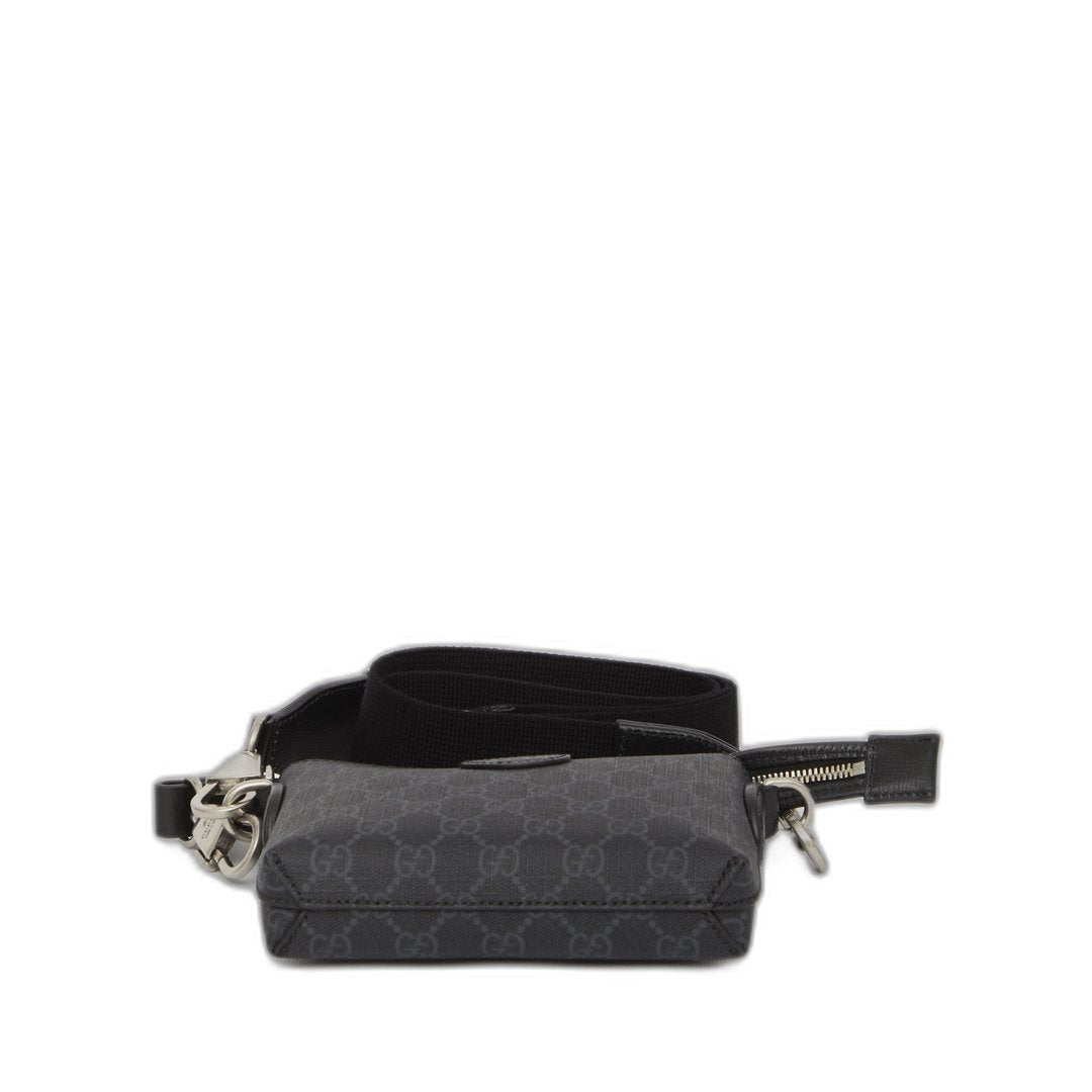 Gg Rétro Leather-Trimmed Coated-Canvas Messenger Bag - Image 3