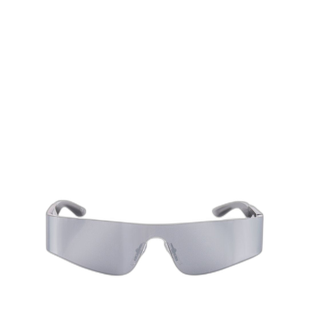 Mono Rectangle Sunglasses In Silver - Image 4