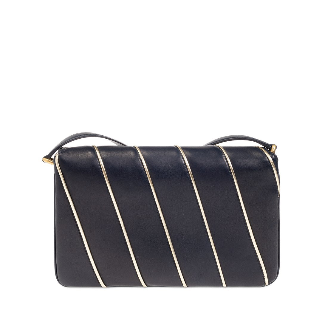 Le Maillon Satchel Bag In Navy Deep Marine - Image 4