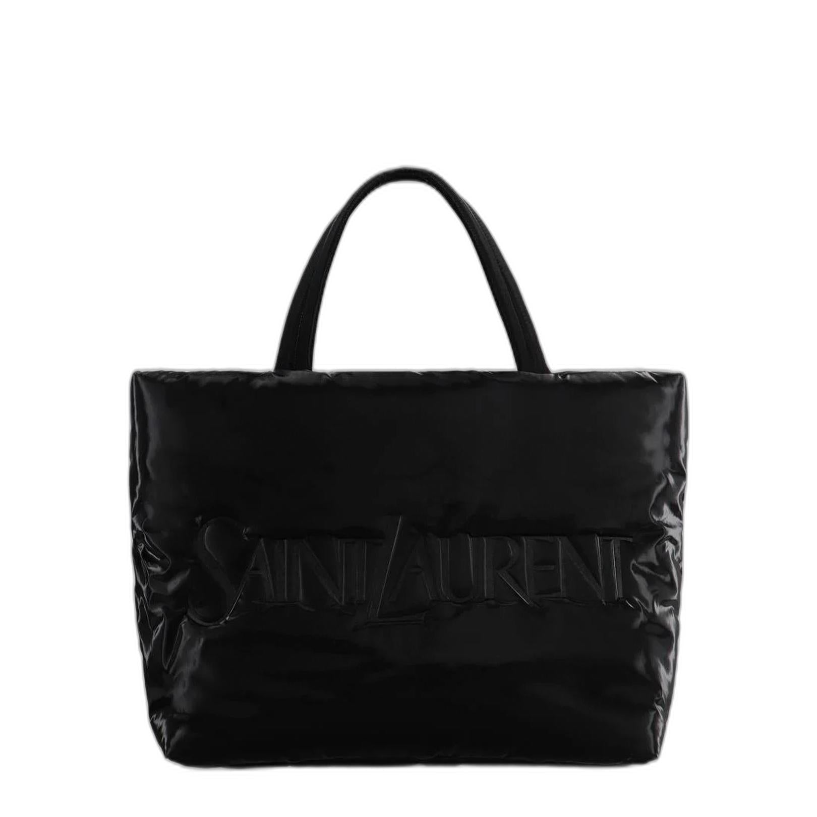 Saint Laurent Tote In Silktech Canvas - Image 1