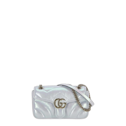 GG Marmont Small Shoulder Bag in Blue Iridescent - Image 1