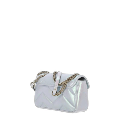 GG Marmont Small Shoulder Bag in Blue Iridescent - Image 3