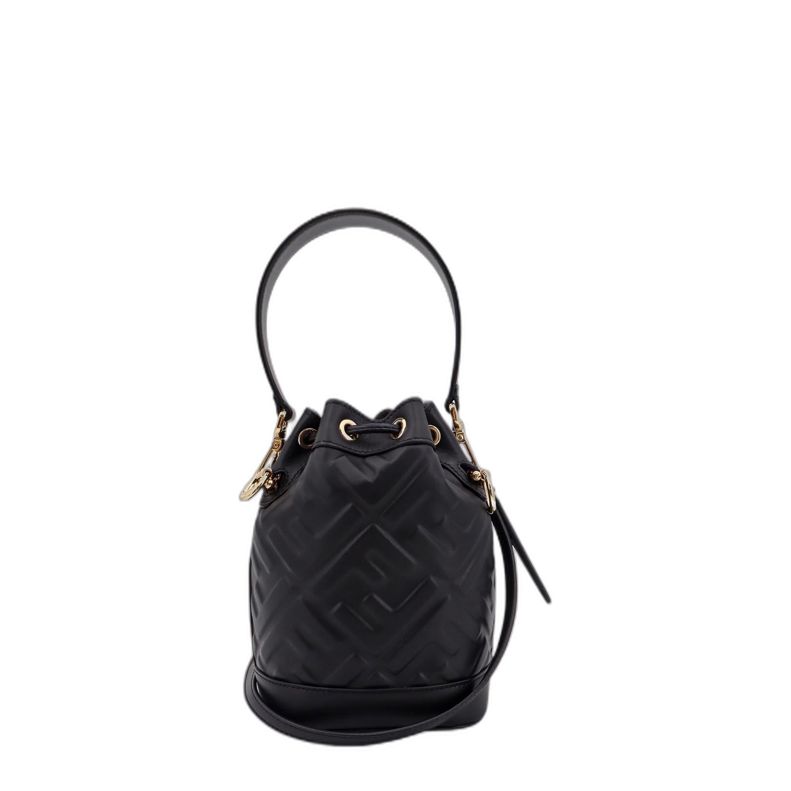 Mon Tresor Logo Embossed Bucket Bag - Image 2