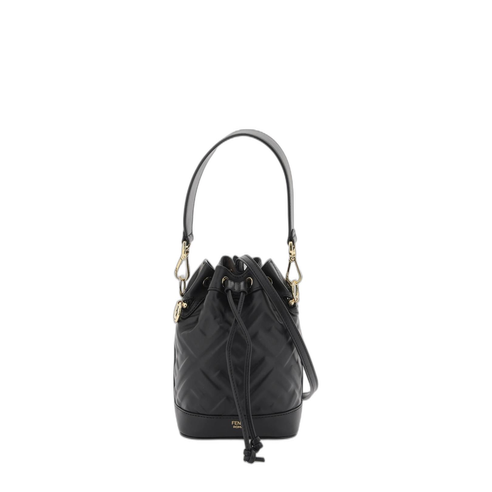 Mon Tresor Logo Embossed Bucket Bag - Image 4