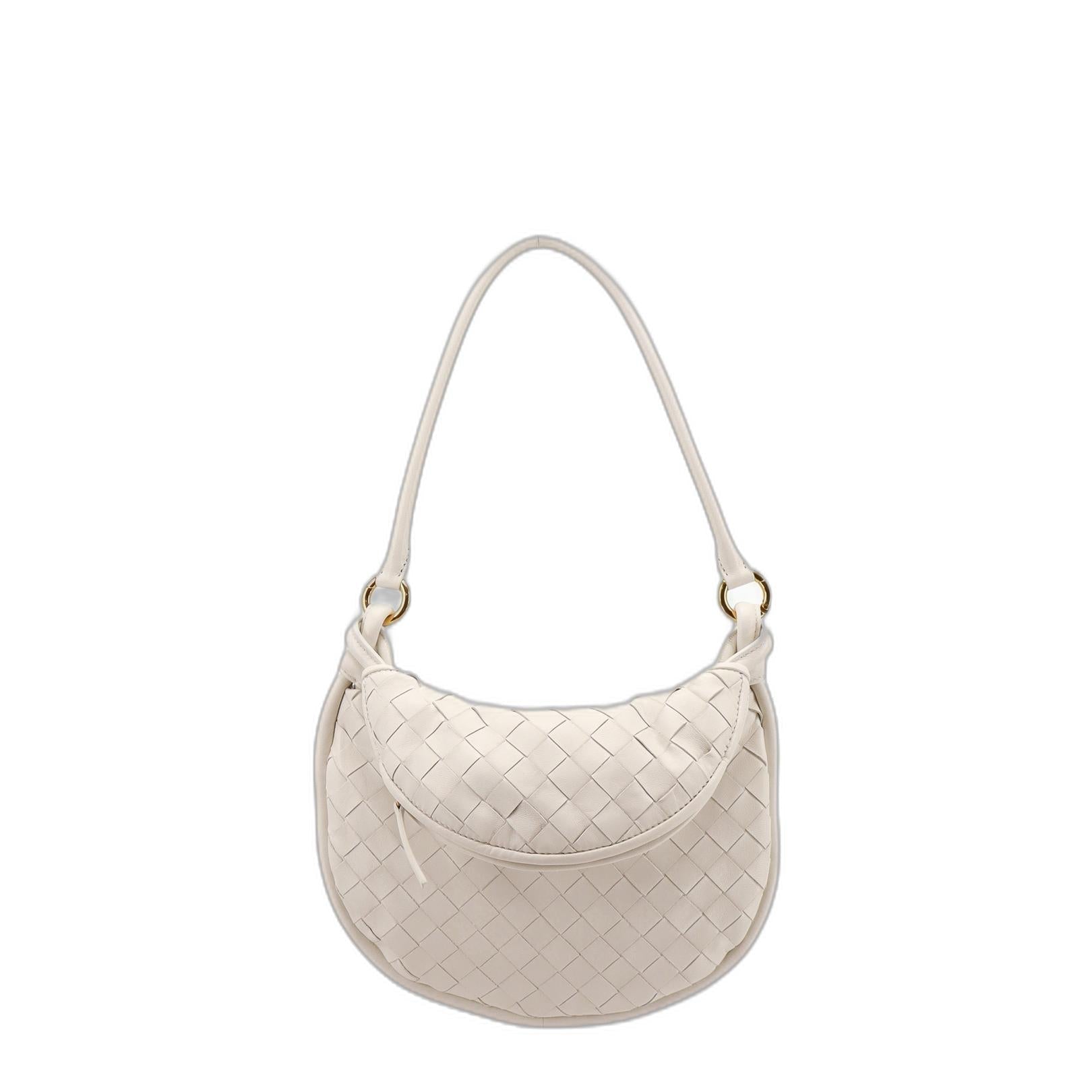 Small Gemelli Shoulder Bag in White - Image 1