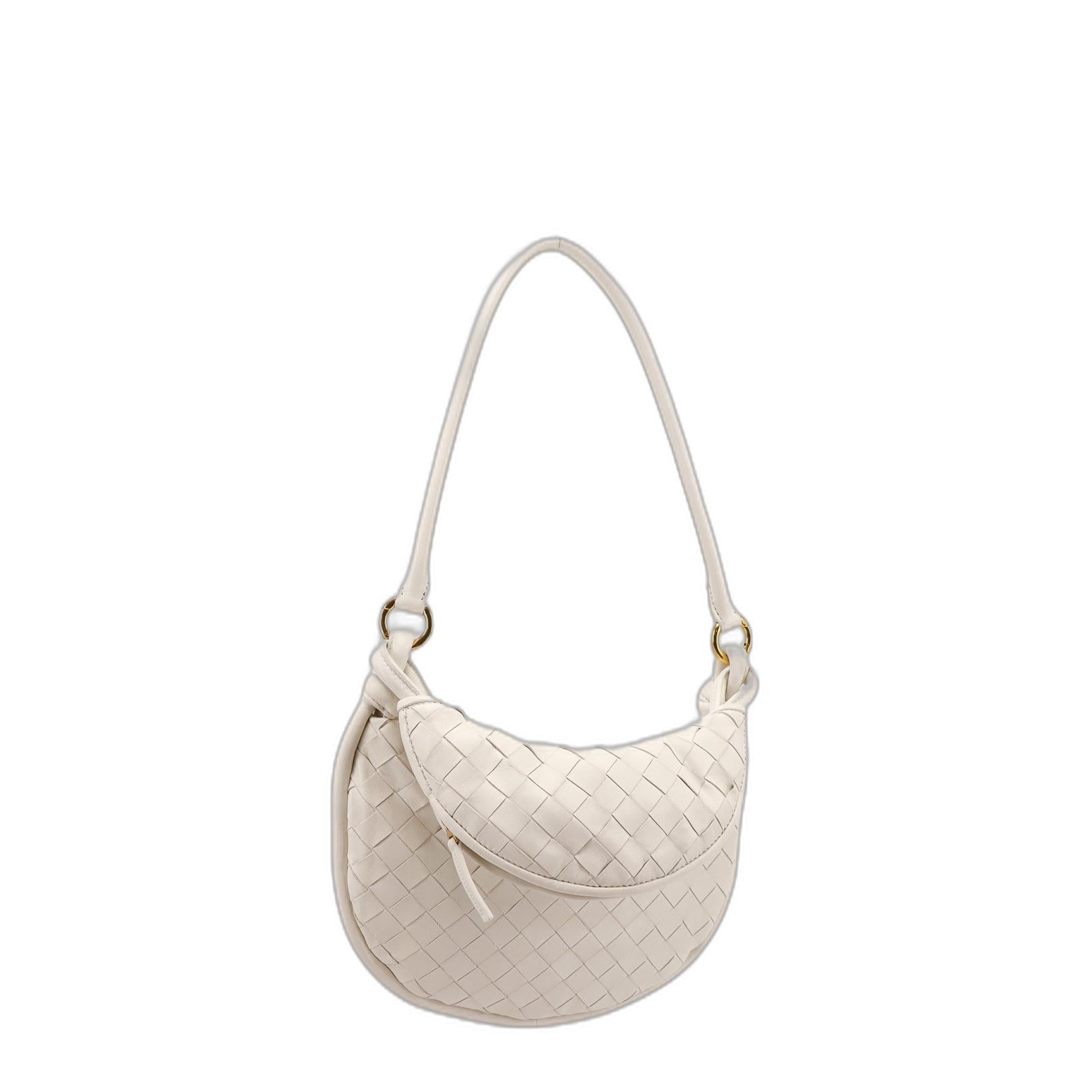 Small Gemelli Shoulder Bag in White - Image 3