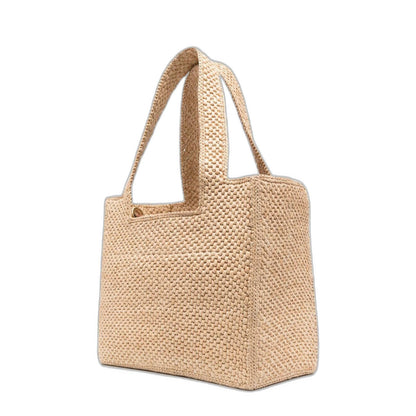 Medium Loewe Font Tote In Raffia - Image 4