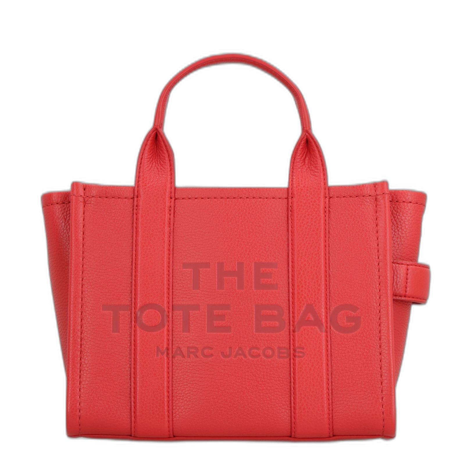 The Leather Mini Full-Grain Leather Tote Bag - True Red - Image 1
