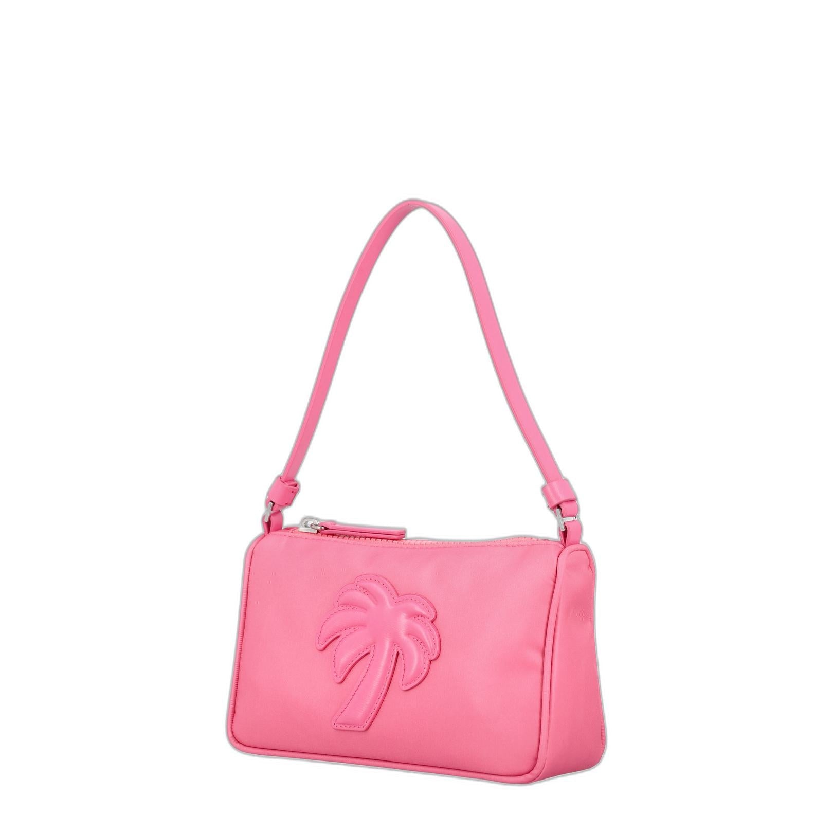 Big Palm Nylon Pouch Bag - Pink - Image 10