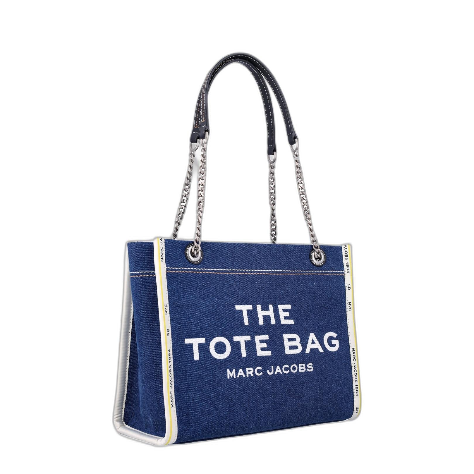 The Denim Chain Medium Tote Bag - Image 2