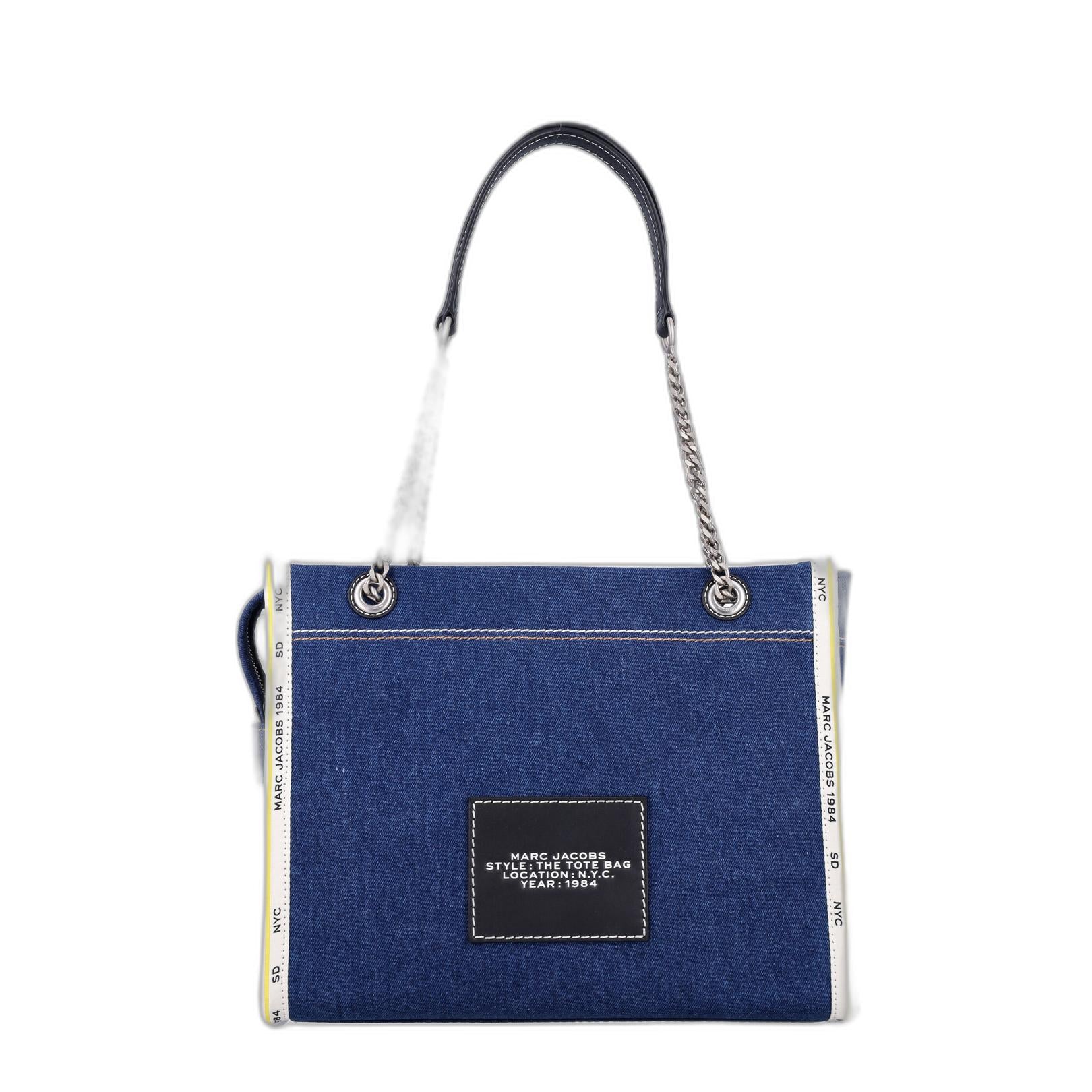 The Denim Chain Medium Tote Bag - Image 4